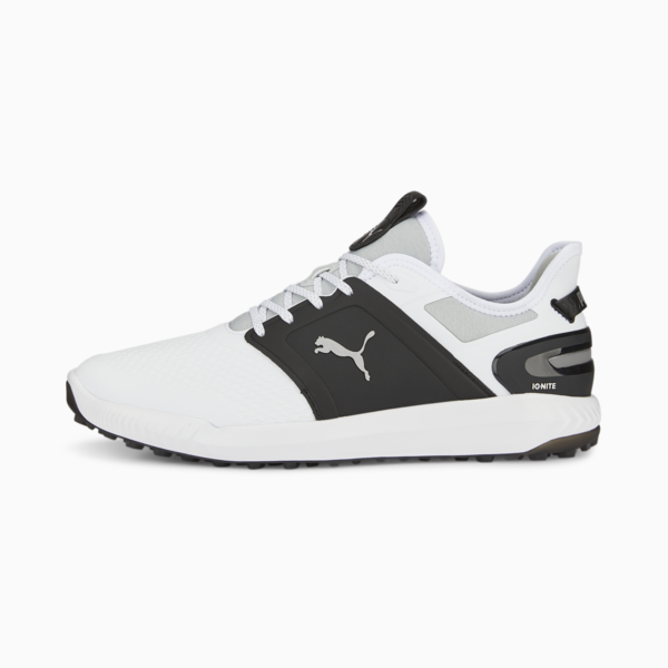 IGNITE ELEVATE Golf Shoes Men, PUMA White-PUMA Black-PUMA Silver, large-ZAF