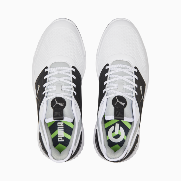 IGNITE ELEVATE Golf Shoes Men, PUMA White-PUMA Black-PUMA Silver, large-ZAF