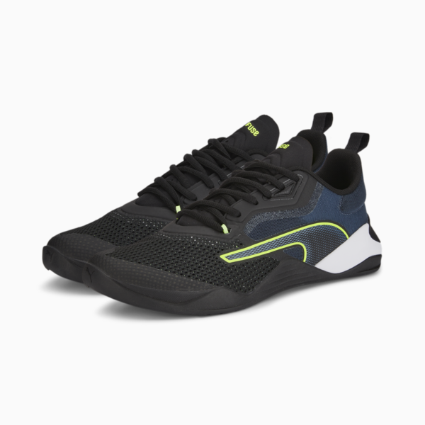 Fuse 2.0 Men's Training Shoes, Puma Black-Evening Sky-Lime Squeeze, large-ZAF