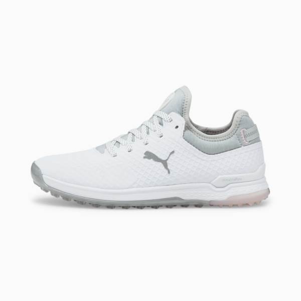 PROADAPT ALPHACAT Women's Golf Shoes, Puma White-Puma Silver-Pink Lady, large-ZAF