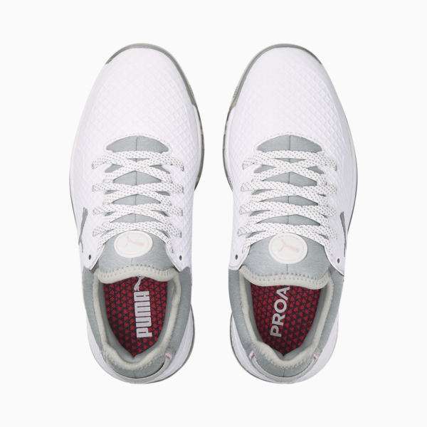 PROADAPT ALPHACAT Women's Golf Shoes, Puma White-Puma Silver-Pink Lady, large-ZAF