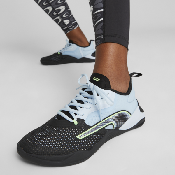 Fuse 2.0 Women's Training Shoes, PUMA Black-Icy Blue-Speed Green, large-ZAF