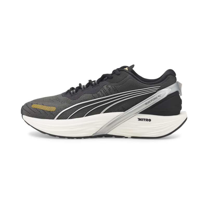 Women's PUMA Run XX NITRO Running Shoes in Black/Gray/Gold size UK 4.5
