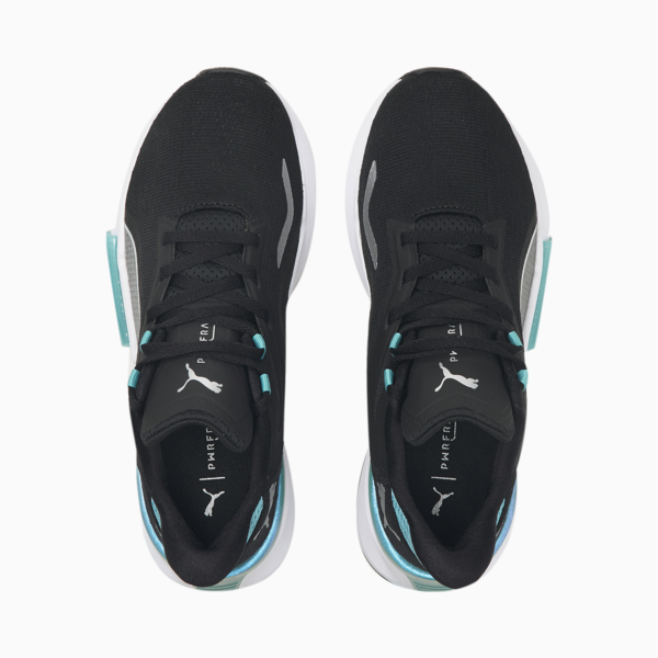 PWRFrame Stardust Women's Training Shoes, Puma Black-Metallic Silver-Porcelain, large-ZAF