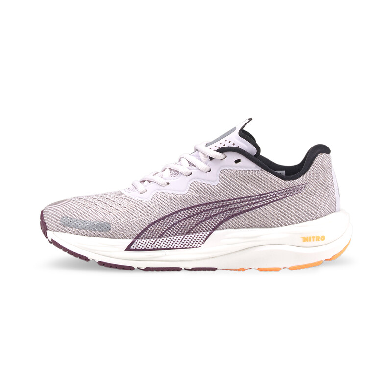 Women's PUMA Velocity NITRO 2 Running Lightweight Shoes in Red/Gray/Violet size 4
