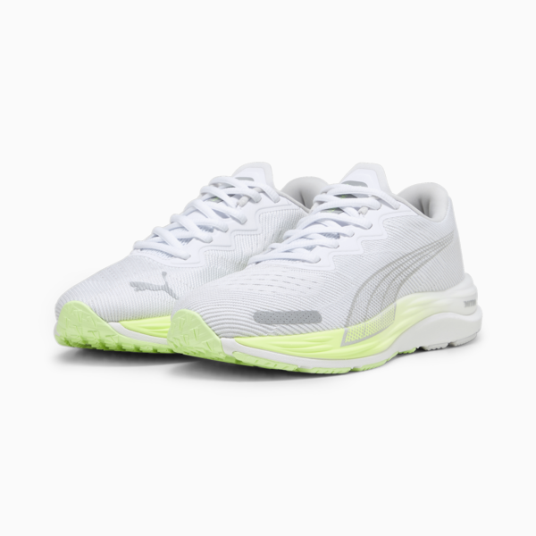 Zapatillas de running para mujer Velocity Nitro 2, PUMA White-Speed Green, large-ARG
