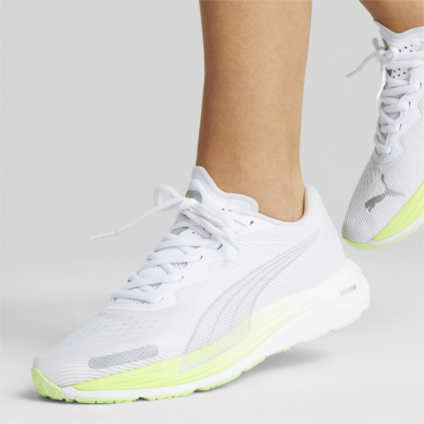 Zapatillas de running para mujer Velocity Nitro 2, PUMA White-Speed Green, large-ARG