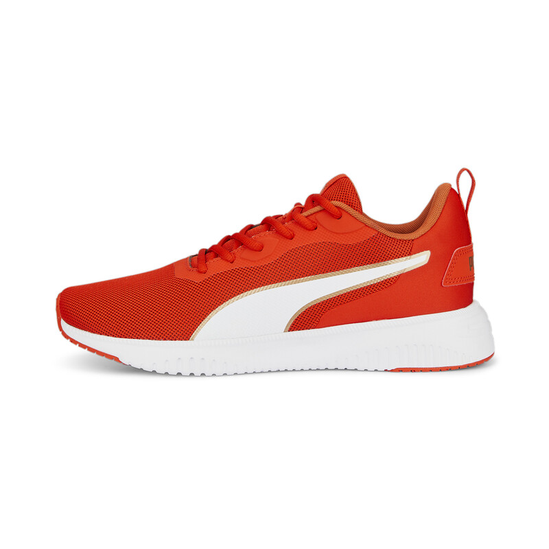 

Men's PUMA Flyer Flex Knit Unisex Running Shoes, White/gold