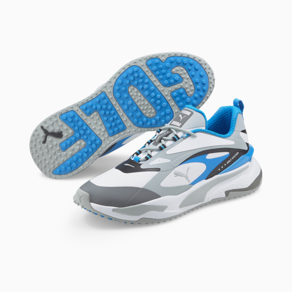 GS-Fast Golf Shoes, Puma White-Quarry-Ocean Dive, large-ZAF