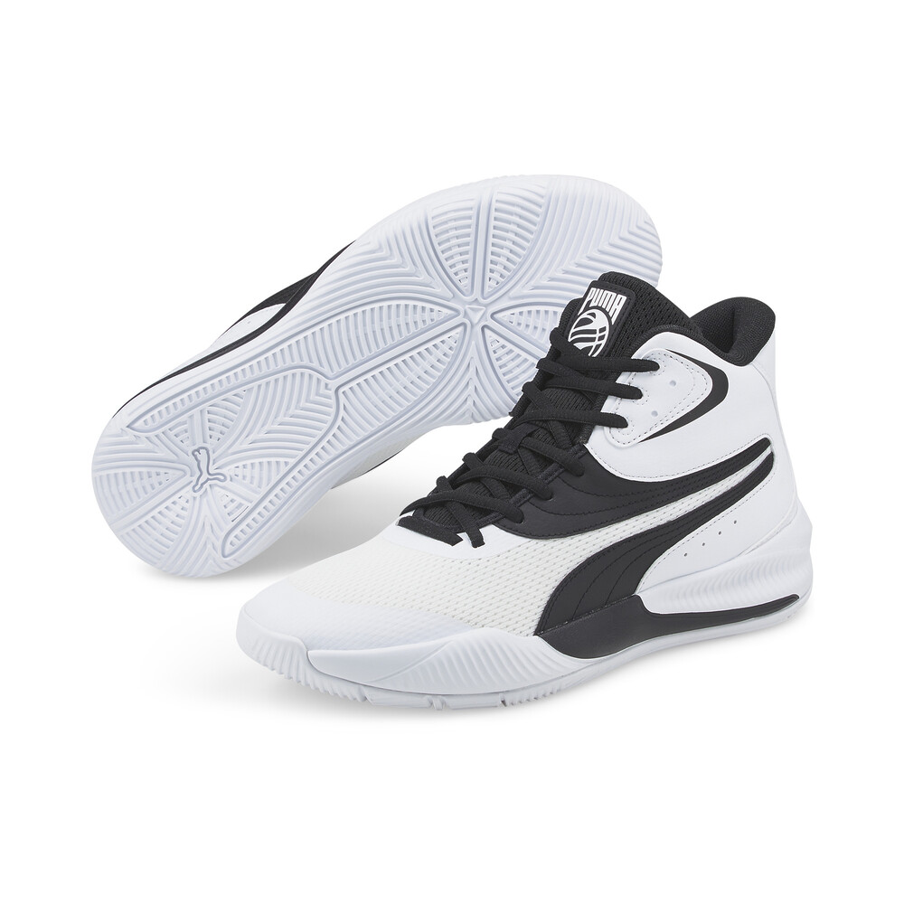 triple white basketball shoes