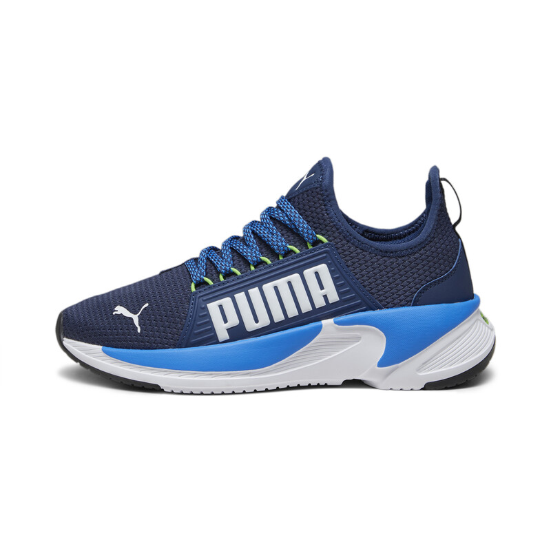 

PUMA Softride Premier One8 Youth Walking Shoes, White/black/blue
