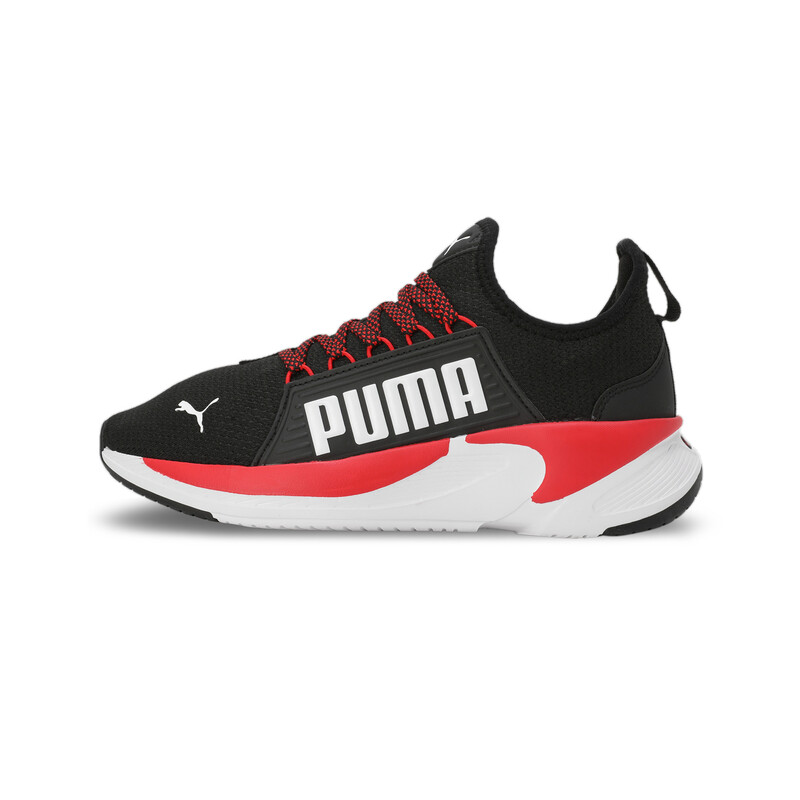

PUMA Softride Premier One8 Youth Walking Shoes, White/black/red