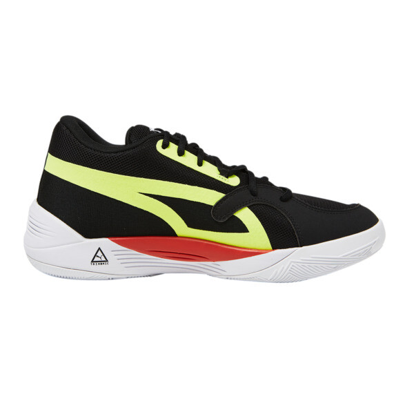 TRC Blaze Court Basketball Shoes, Puma Black-Cherry Tomato, large-ZAF