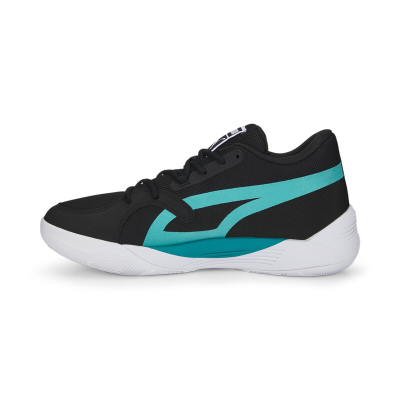 Men's PUMA TRC Blaze Court Unisex Basketball Shoes, Black/blue
