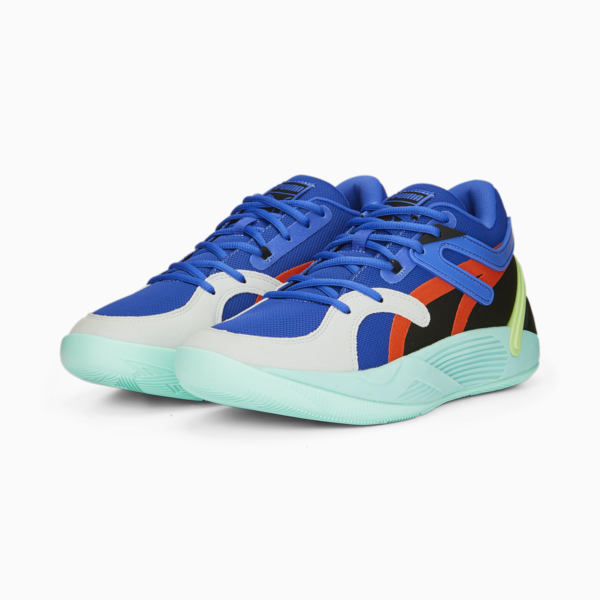 TRC Blaze Court Basketball Shoes, Electric Peppermint-Royal Sapphire-Warm Earth, large-ZAF