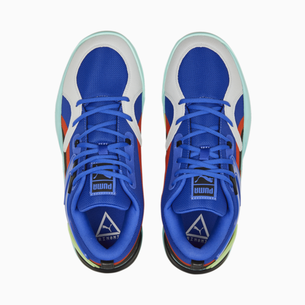 TRC Blaze Court Basketball Shoes, Electric Peppermint-Royal Sapphire-Warm Earth, large-ZAF