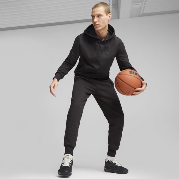 TRC Blaze Court Basketball Shoes, PUMA Black-Sedate Gray-PUMA White-Metallic Gold, large-ZAF