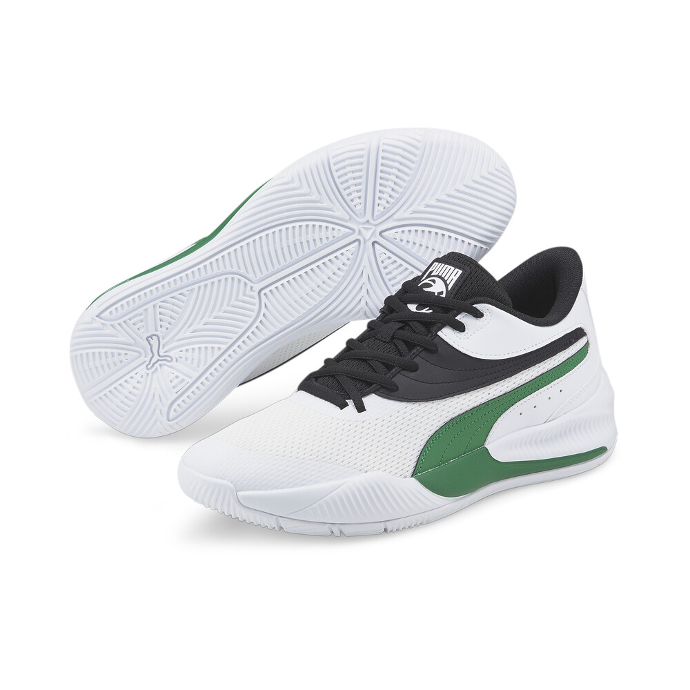 triple white basketball shoes