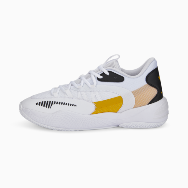 Court Rider 2.0 Basketball Shoes, Puma White-Spectra Yellow, large-MEX