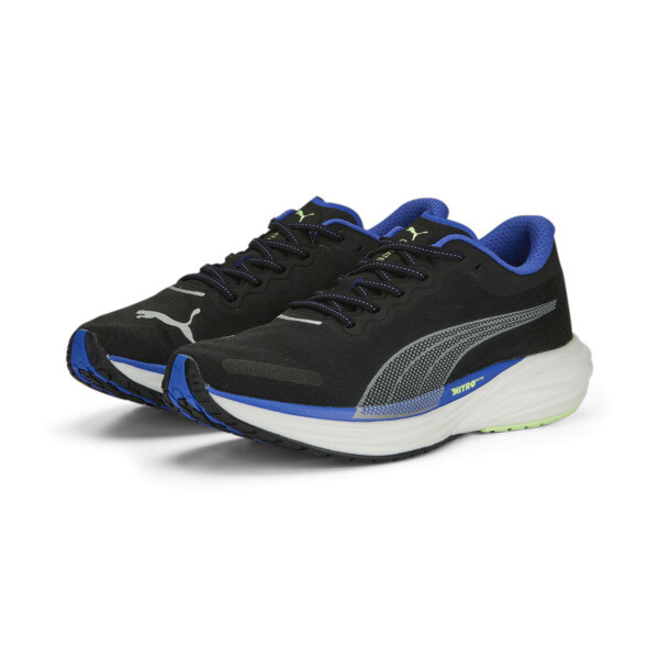 Zapatillas de running para hombre Deviate NITRO 2, PUMA Black-Royal Sapphire-Fizzy Lime, large-ARG