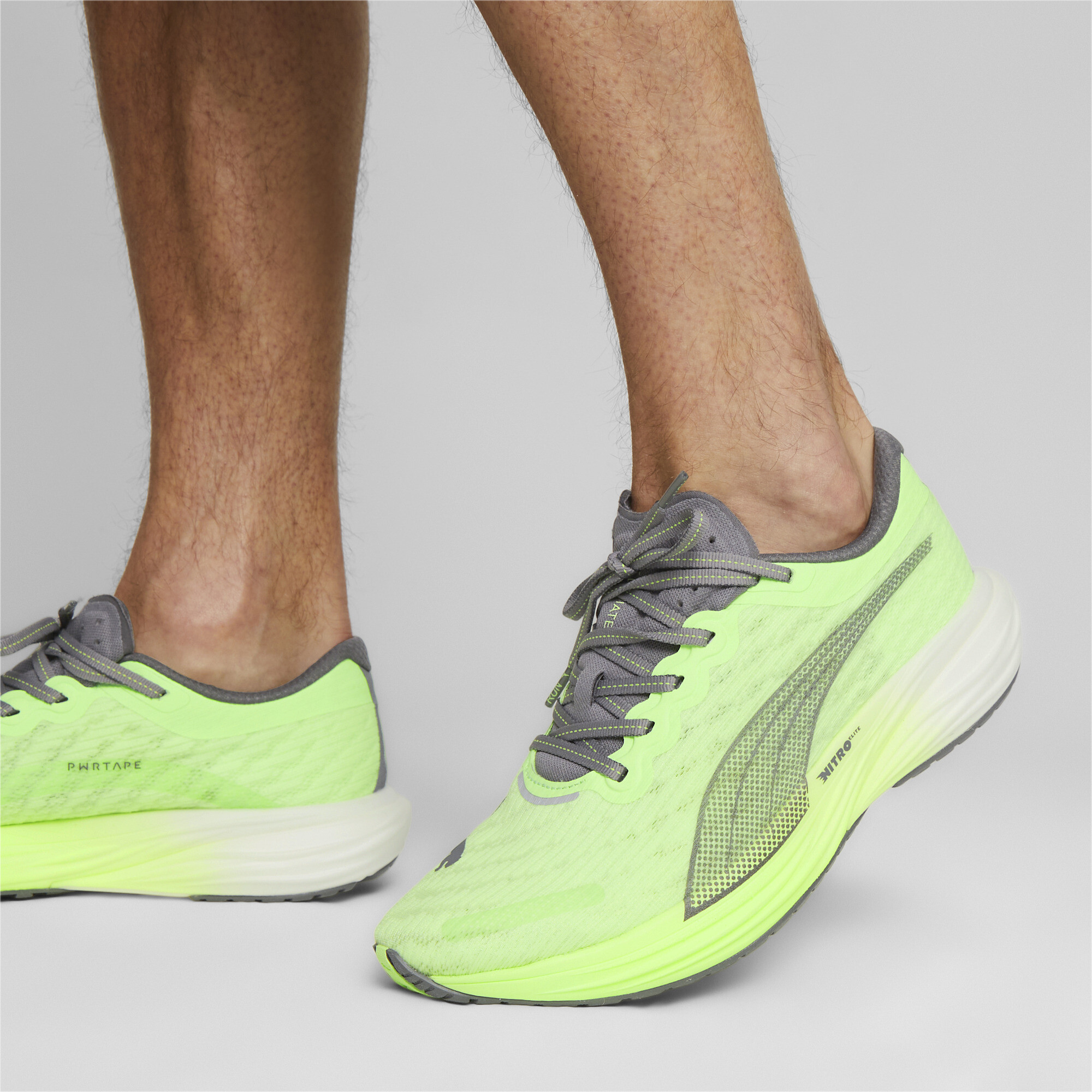 Men's PUMA Deviate NITROâ¢ 2 Running Shoes In Green, Size EU 42