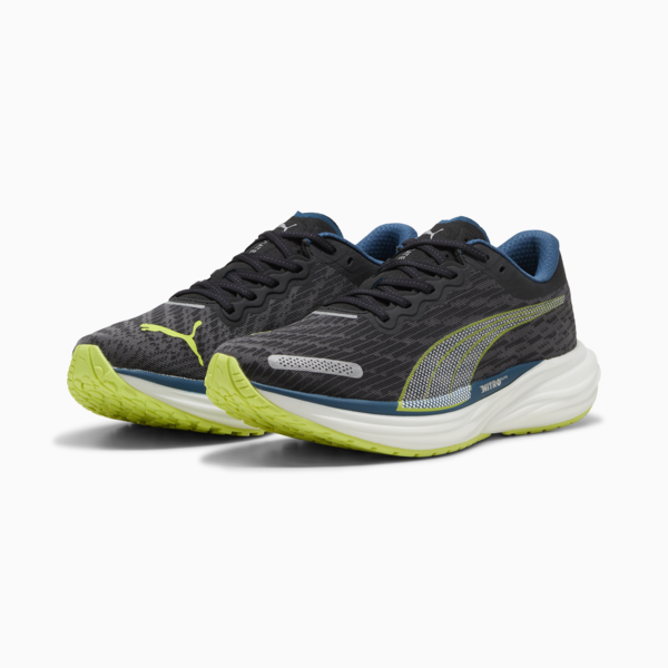 Deviate NITRO™ 2 Men's Running Shoes, PUMA Black-Ocean Tropic-Lime Pow, large-ZAF