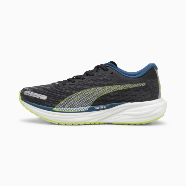 Deviate NITRO™ 2 Men's Running Shoes, PUMA Black-Ocean Tropic-Lime Pow, large-ZAF