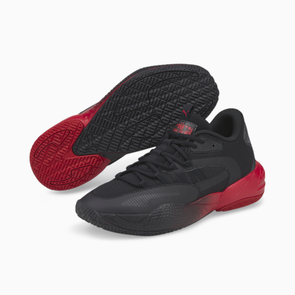 Court Rider 2.0 Basketball Shoes, Puma Black-Barbados Cherry, large-ZAF