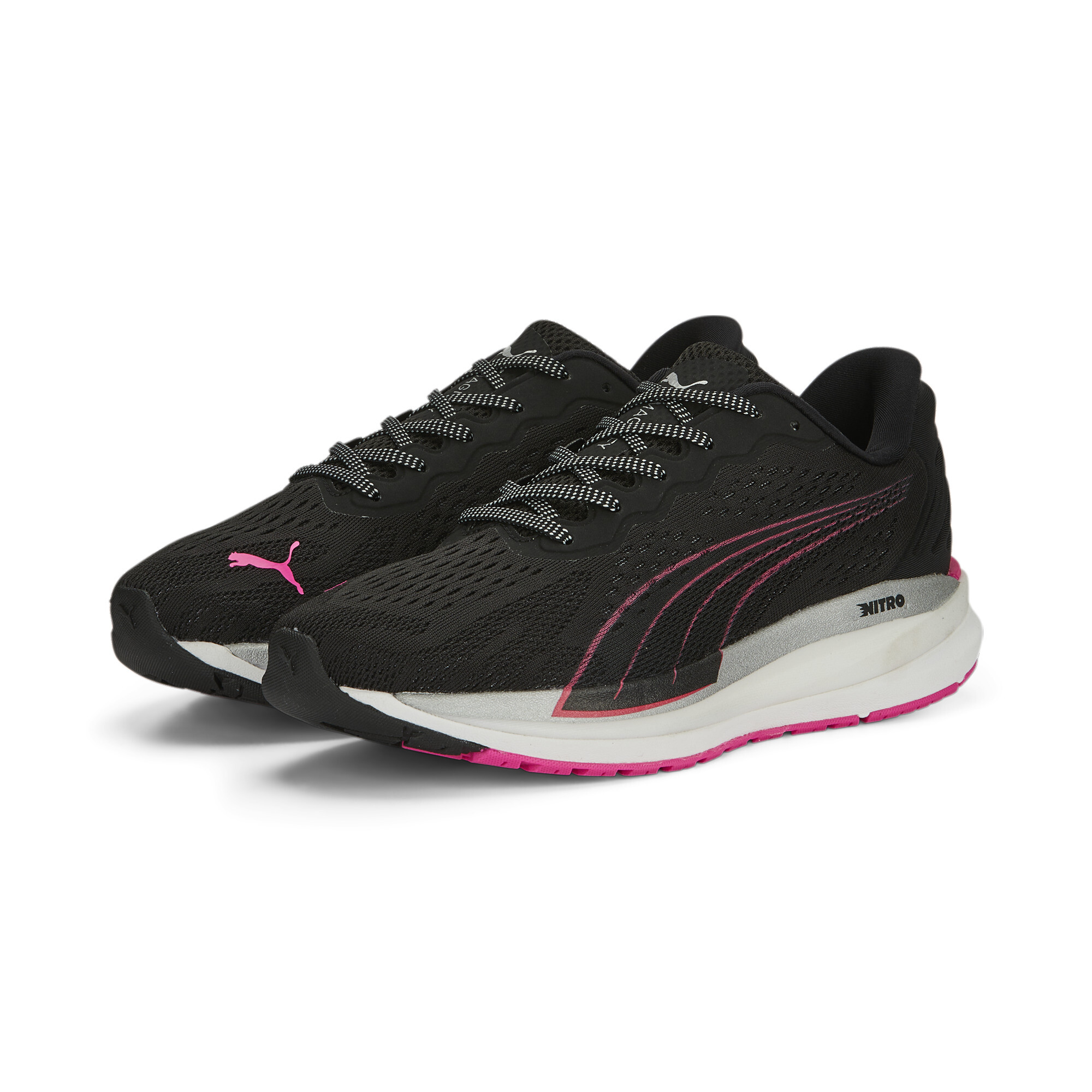 Women's Puma Magnify NITRO Surge Running Shoes, Black, Size 36, Shoes
