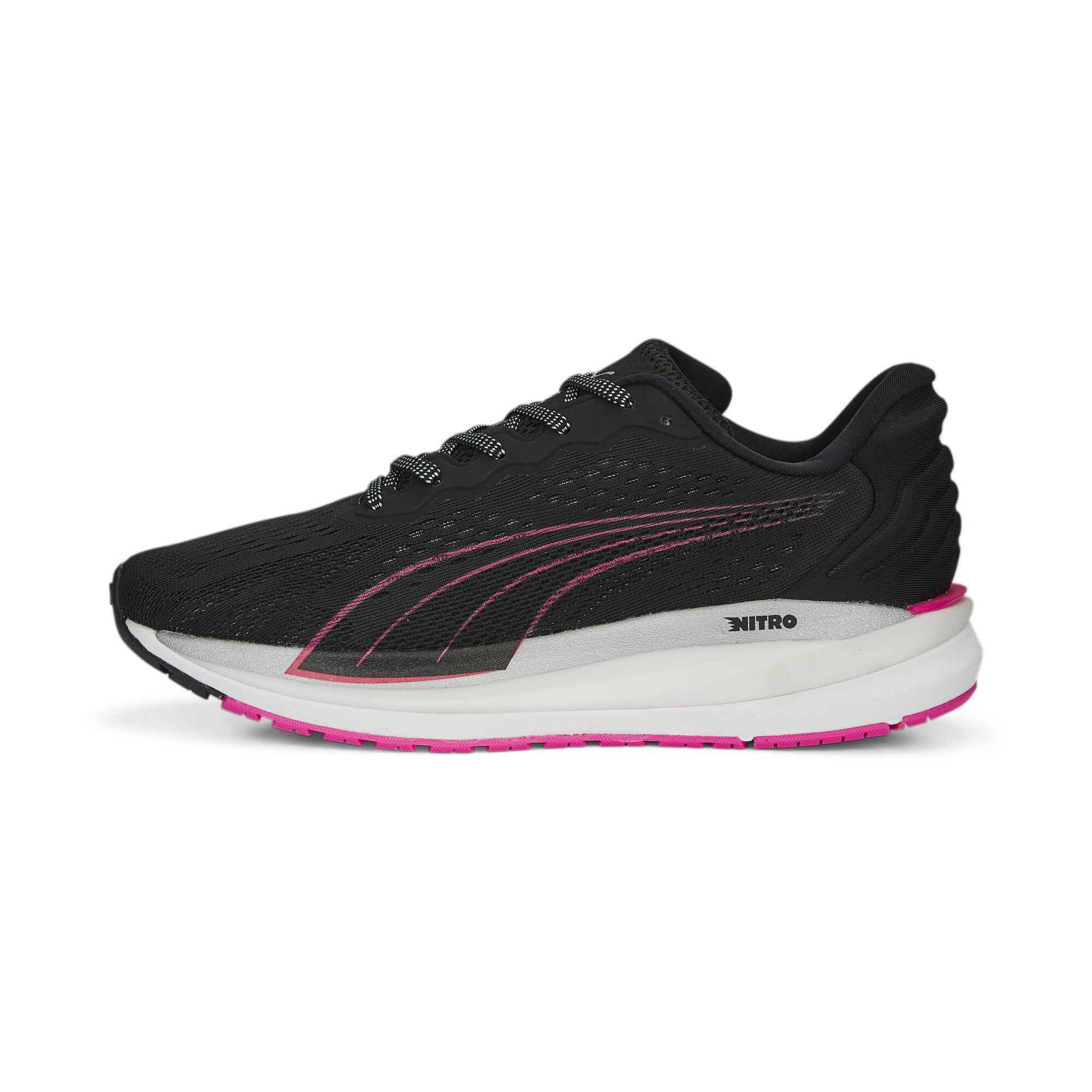 Women's Puma Magnify NITRO Surge Running Shoes, Black, Size 38, Shoes