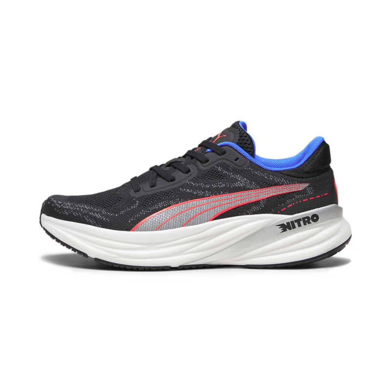Men s PUMA Magnify NITRO 2 Running Lightweight Shoes in Black Pink Blue size 8