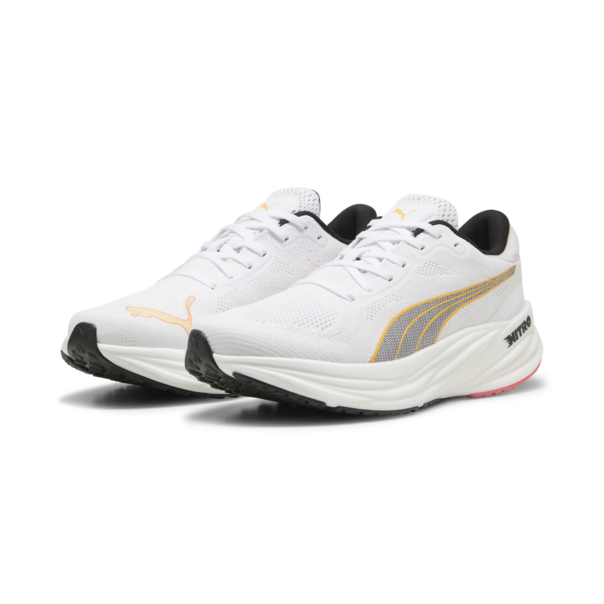 Men's Puma Magnify NITRO™ 2 Running Shoes, White, Size 53.5, Shoes