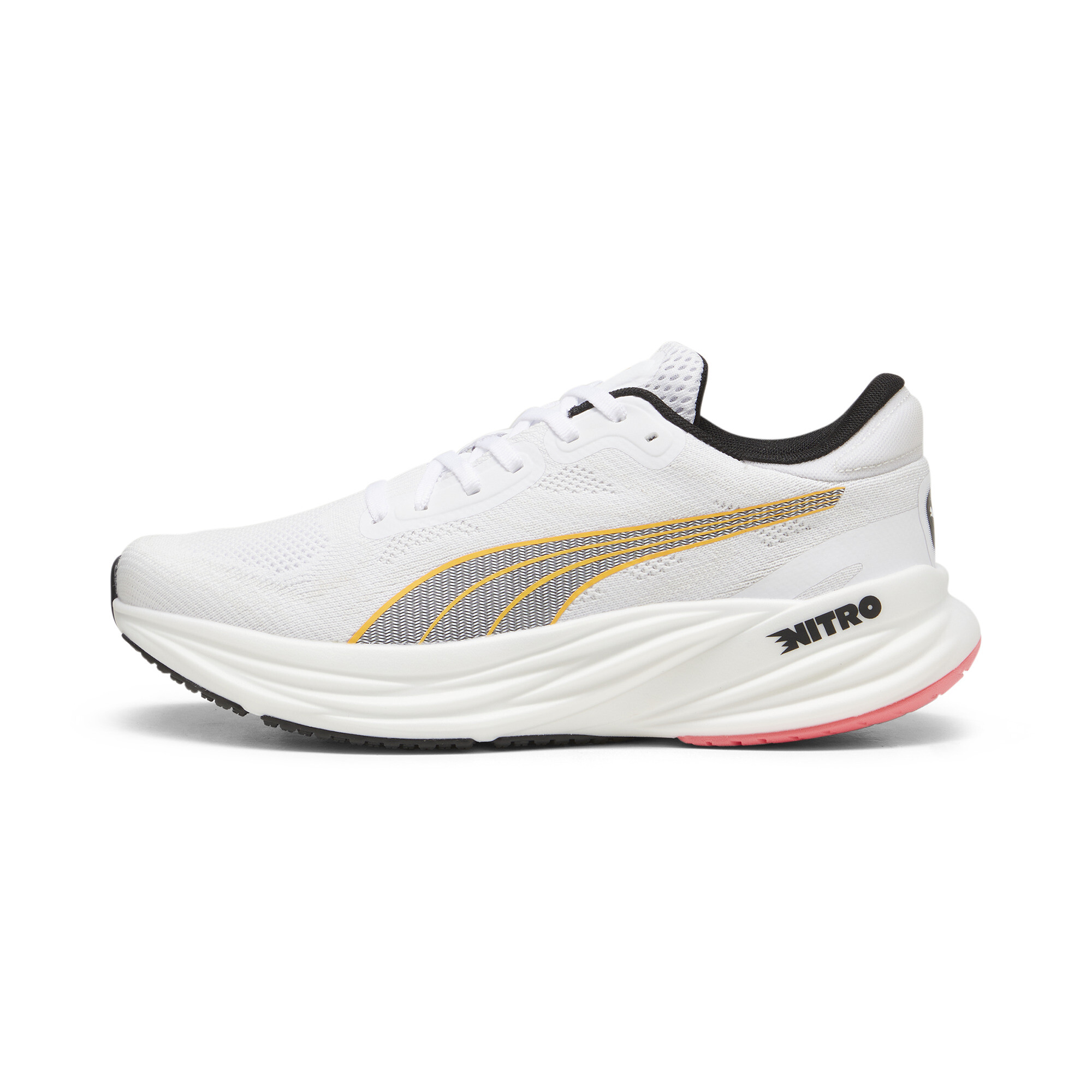 Puma Magnify NITRO™ 2 Laufschuhe Herren | White/Sun Stream/Sunset Glow | Größe: 44