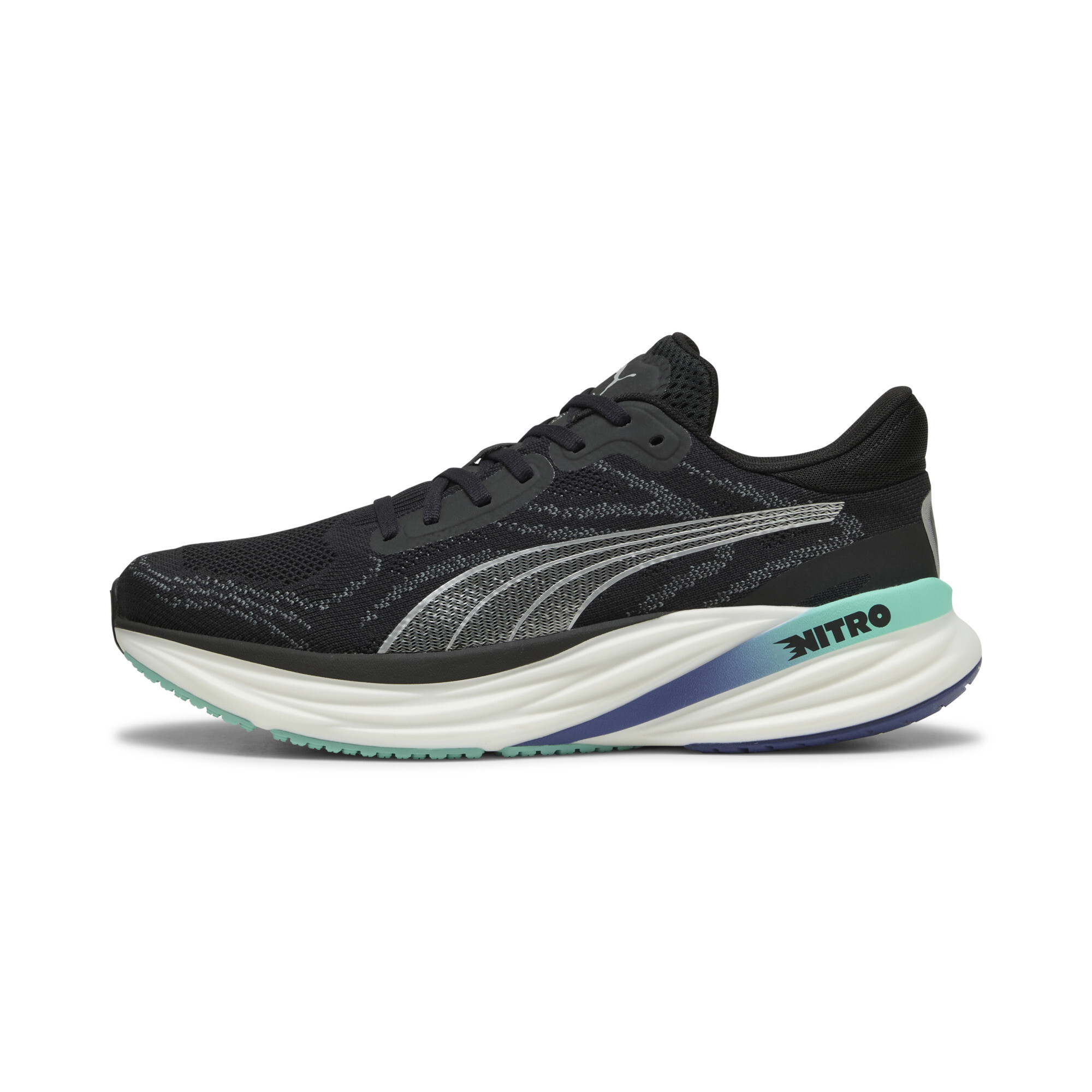 Puma Magnify NITRO™ 2 Laufschuhe Herren | Black/Aquatic/Blue Crystal | Größe: 51