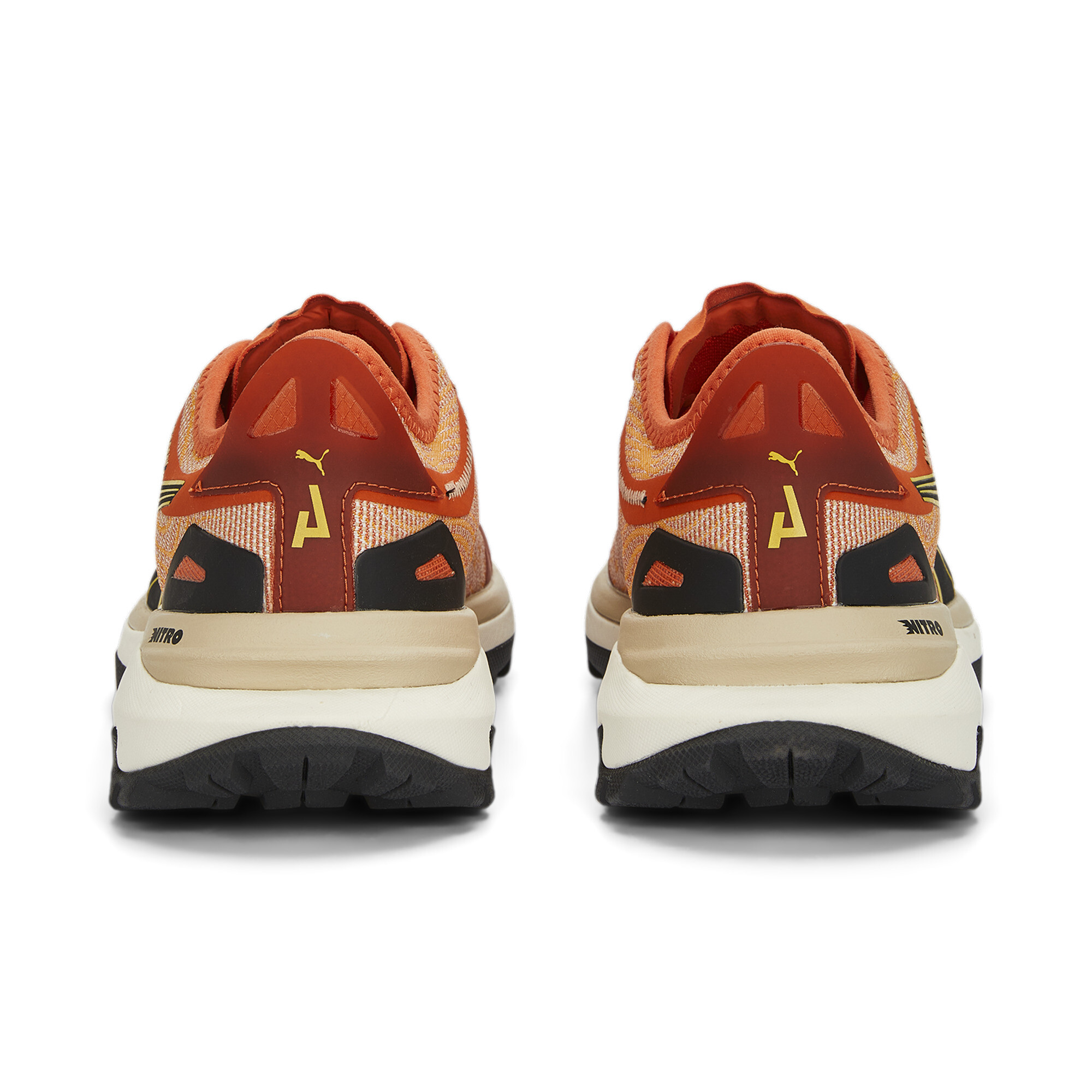 Men's PUMA Voyage NITRO 2 Trail Running Shoes In 110 - Orange, Size EU 42