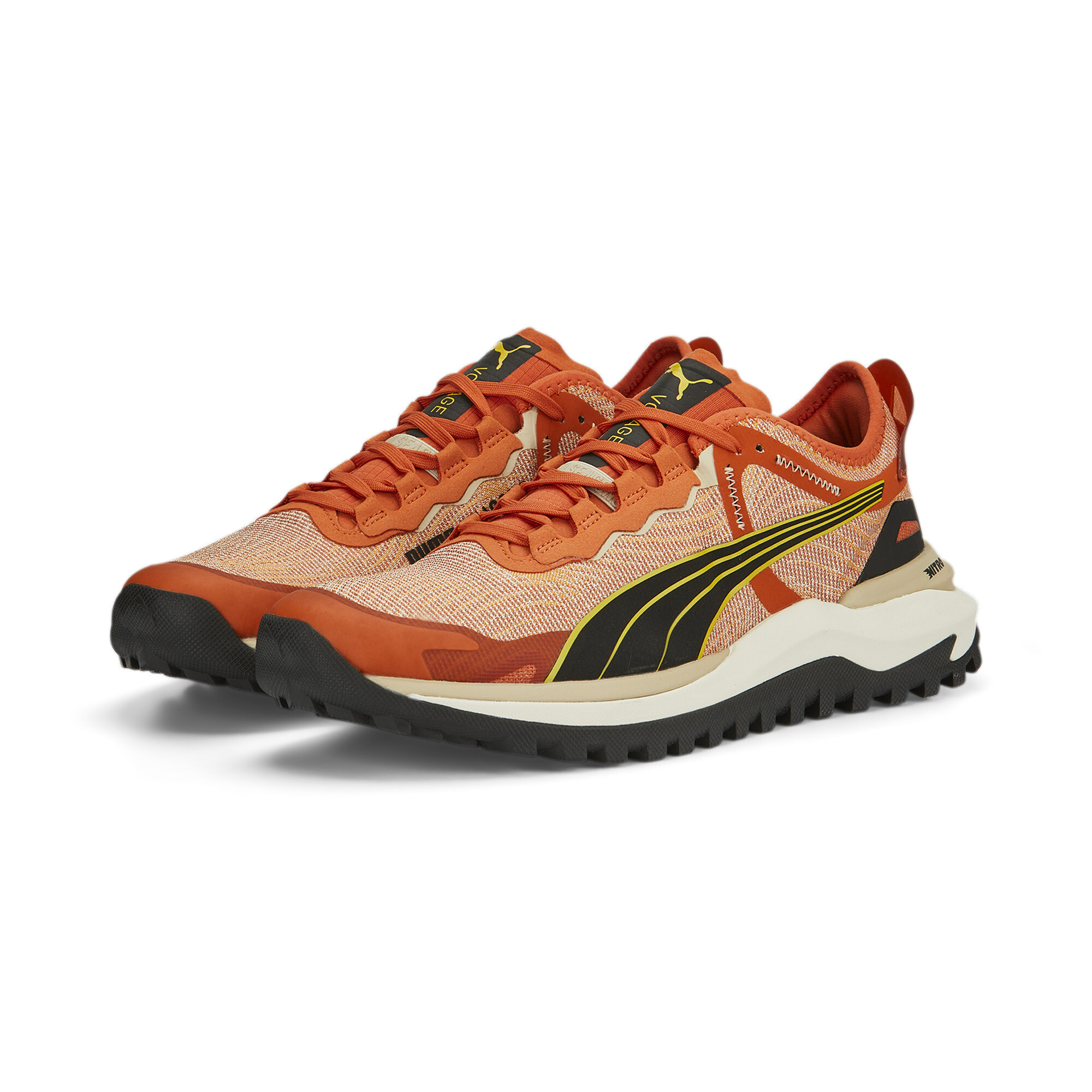 Men's PUMA Voyage NITRO 2 Trail Running Shoes In 110 - Orange, Size EU 42