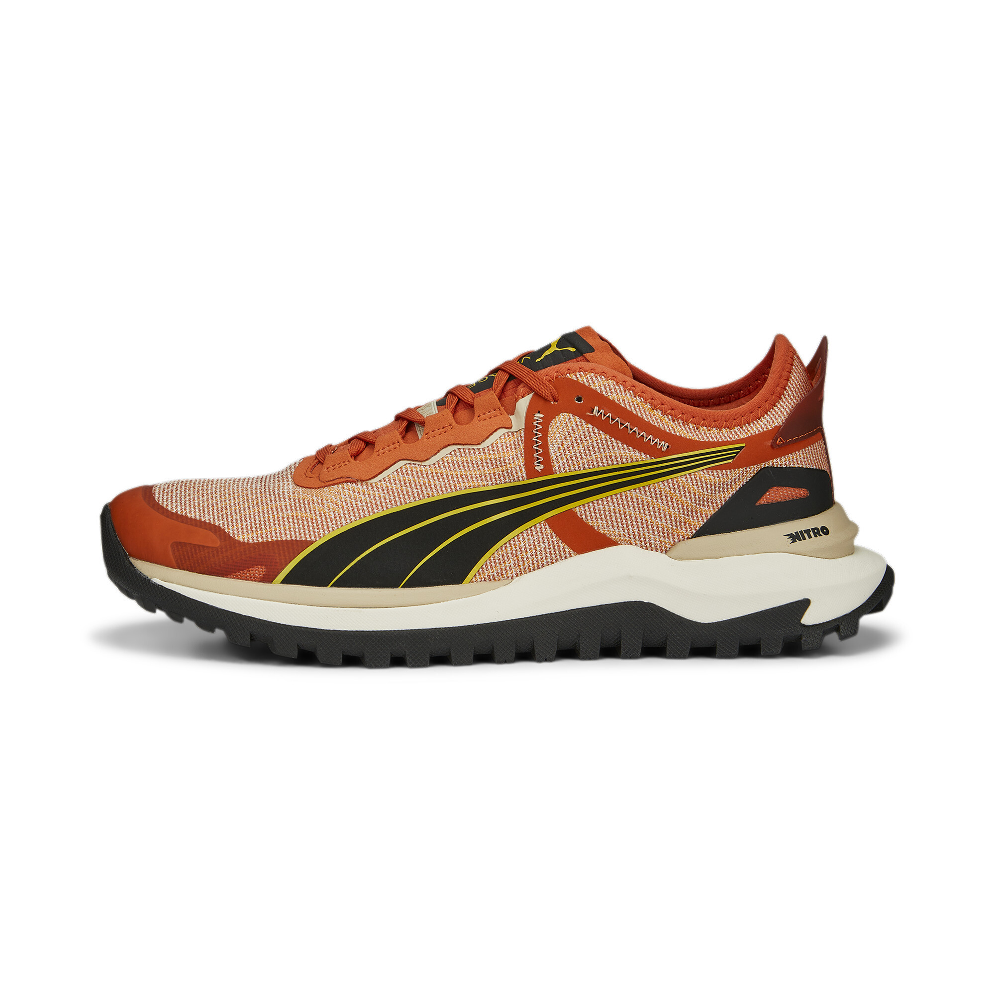 Men's PUMA Voyage NITRO 2 Trail Running Shoes In 110 - Orange, Size EU 43