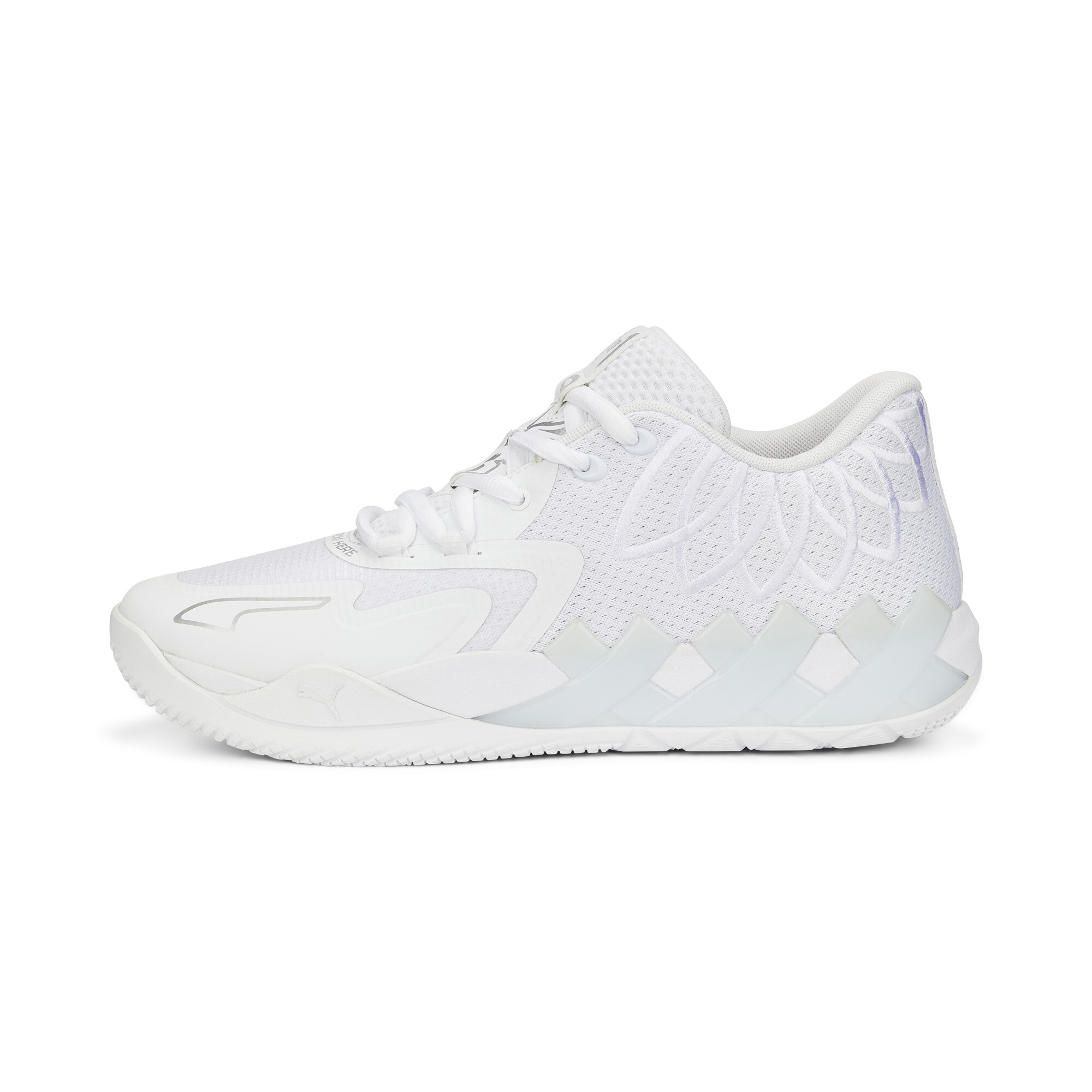 Puma MB.01 Lo Basketballschuhe Für Herren | Mit Plain | White/Silver | Größe: 43