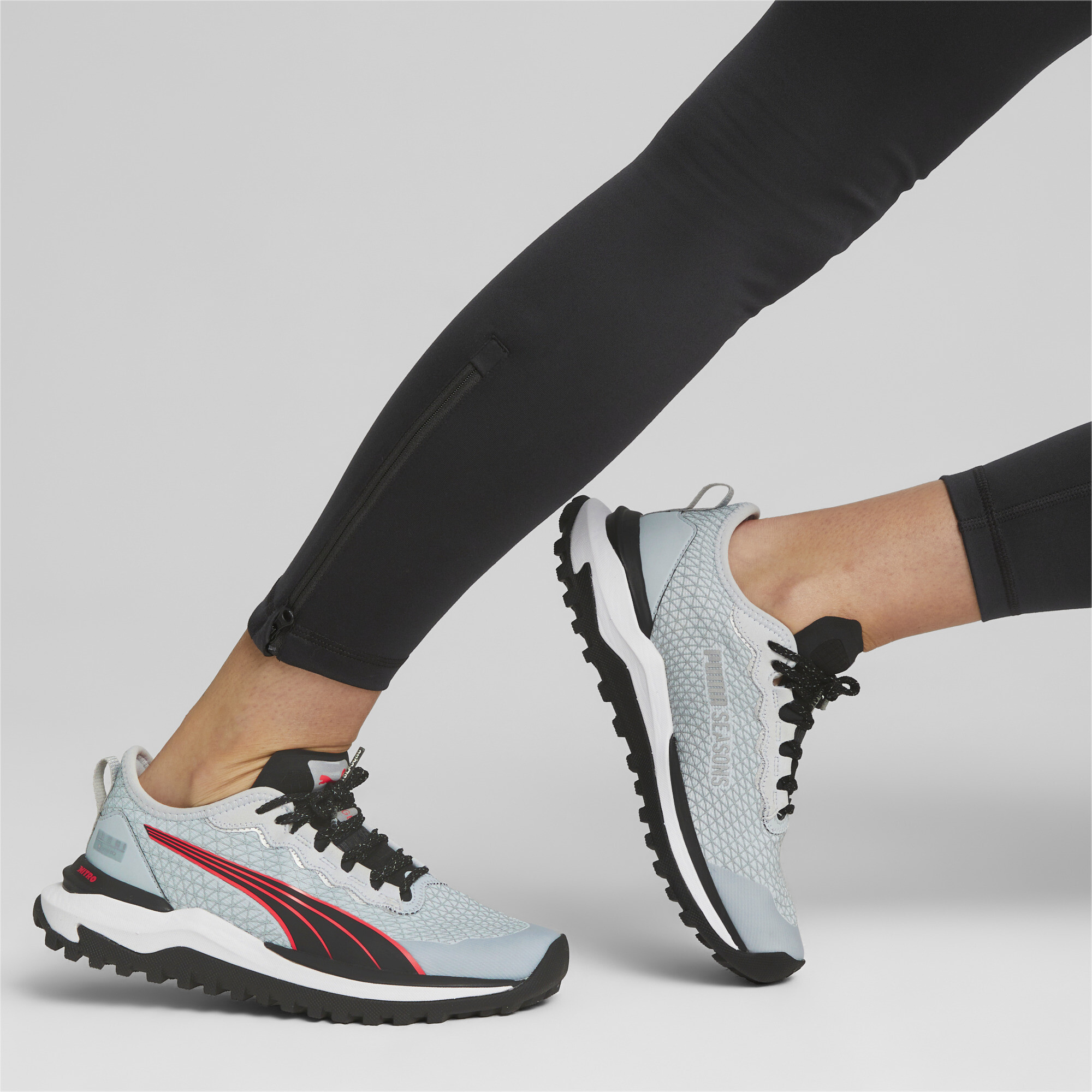 Women's PUMA Voyage NITRO 2 GORE-TEXÂ® Trail Running Shoes In Gray, Size EU 35.5