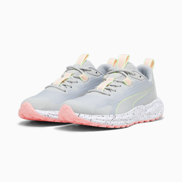 Twitch Runner Trail Shoes, Ash Gray-Koral Ice, large-ZAF