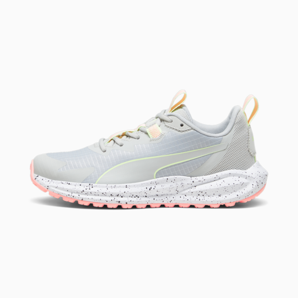 Twitch Runner Trail Shoes, Ash Gray-Koral Ice, large-ZAF