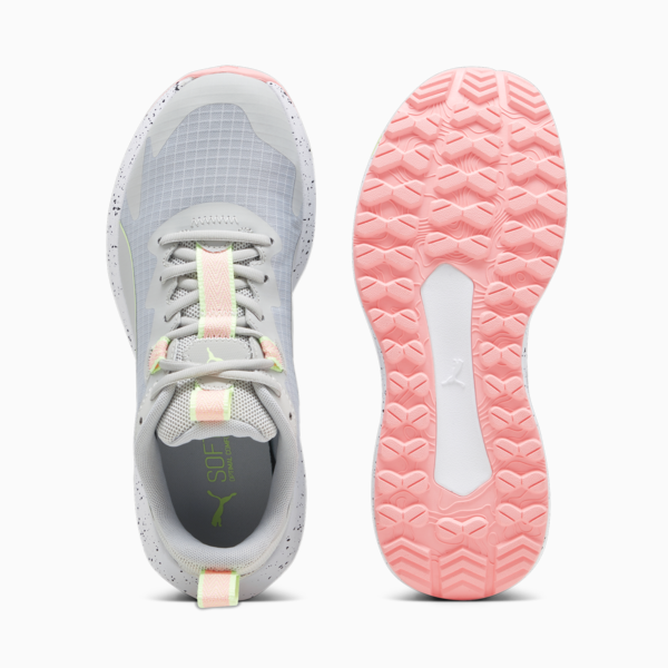 Twitch Runner Trail Shoes, Ash Gray-Koral Ice, large-ZAF