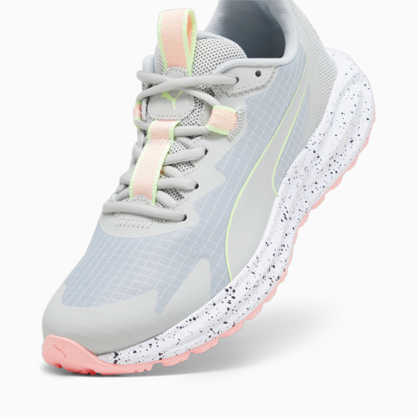 Twitch Runner Trail Shoes, Ash Gray-Koral Ice, large-ZAF