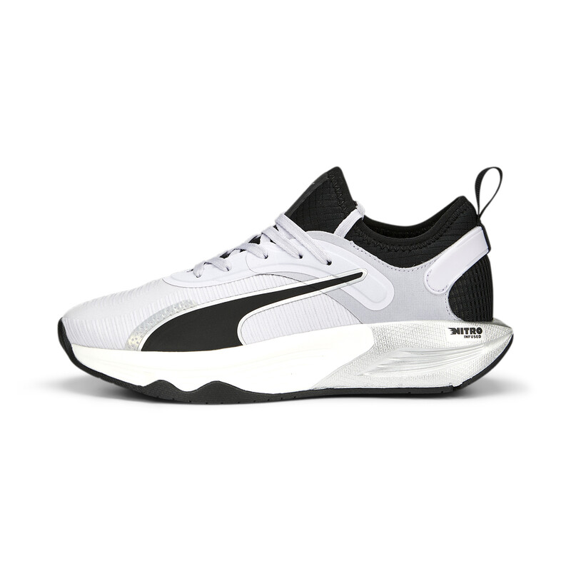 Women's PUMA PWR XX NITRO Training Shoes in Black/Silver/Violet size UK 4