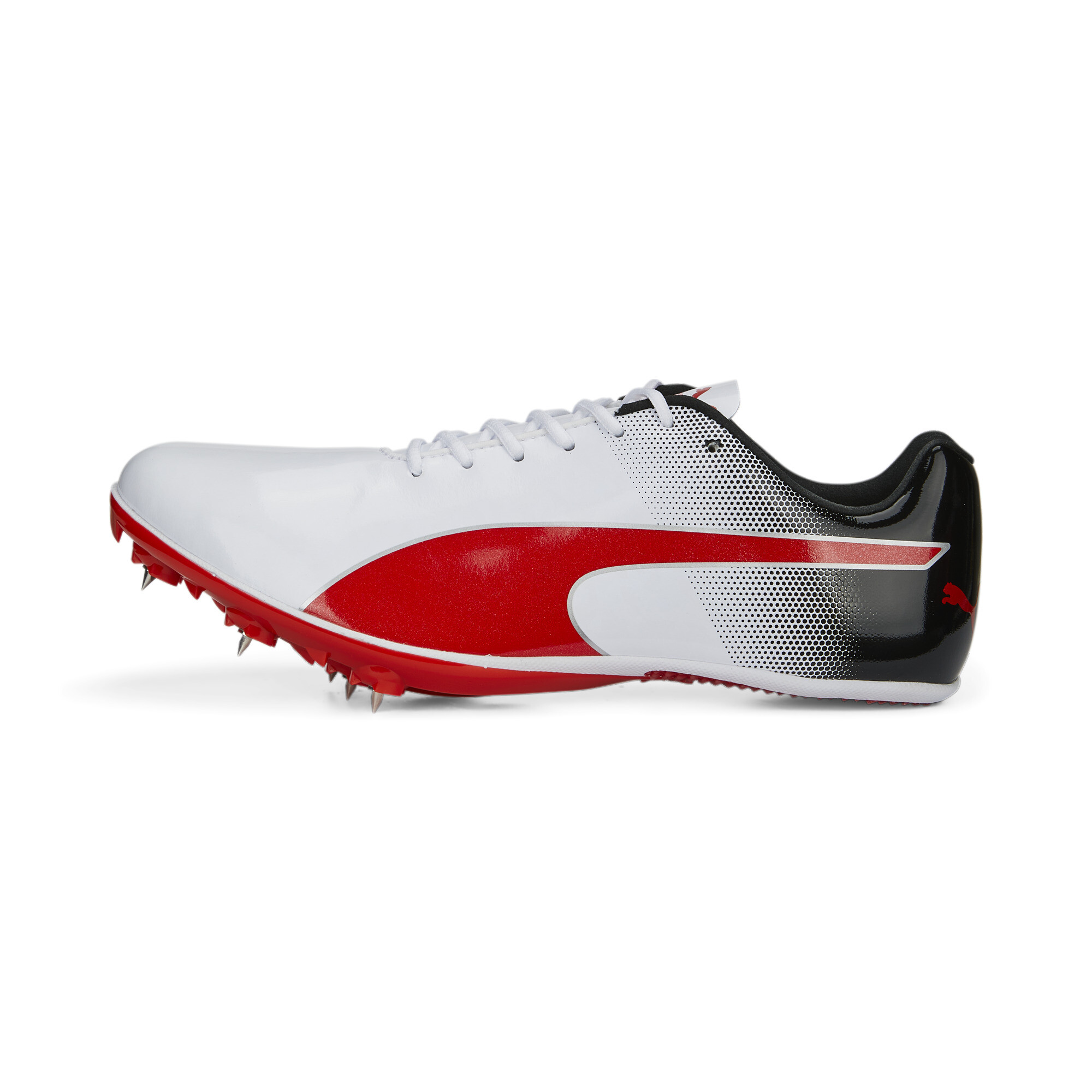 Puma evoSPEED Sprint 14 Leichtathletikschuhe Für Herren | Mit Color Gradient | White/Black/Red | Größe: 42