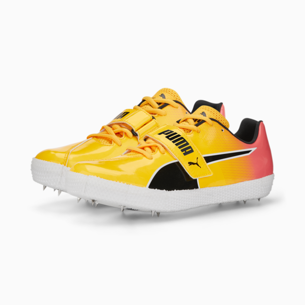 evoSPEED High Jump 10 Track and Field Shoes, Sun Stream-Sunset Glow-Puma Black, large-ZAF