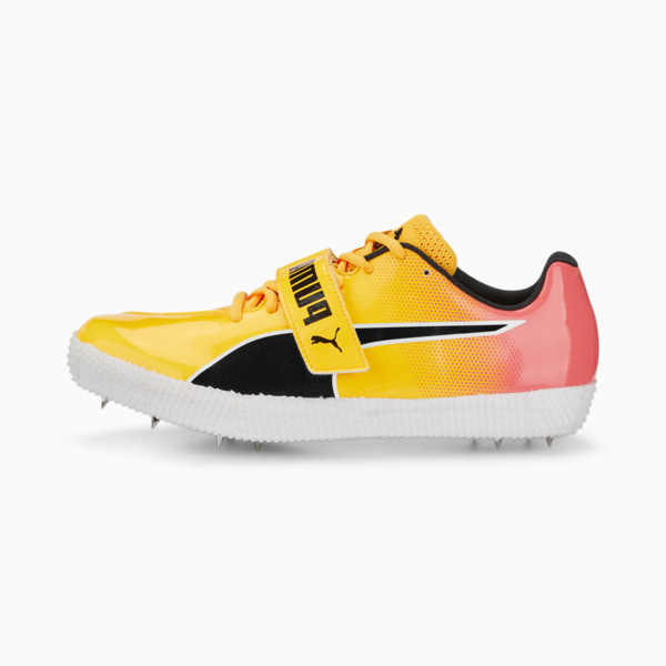 evoSPEED High Jump 10 Track and Field Shoes, Sun Stream-Sunset Glow-Puma Black, large-ZAF