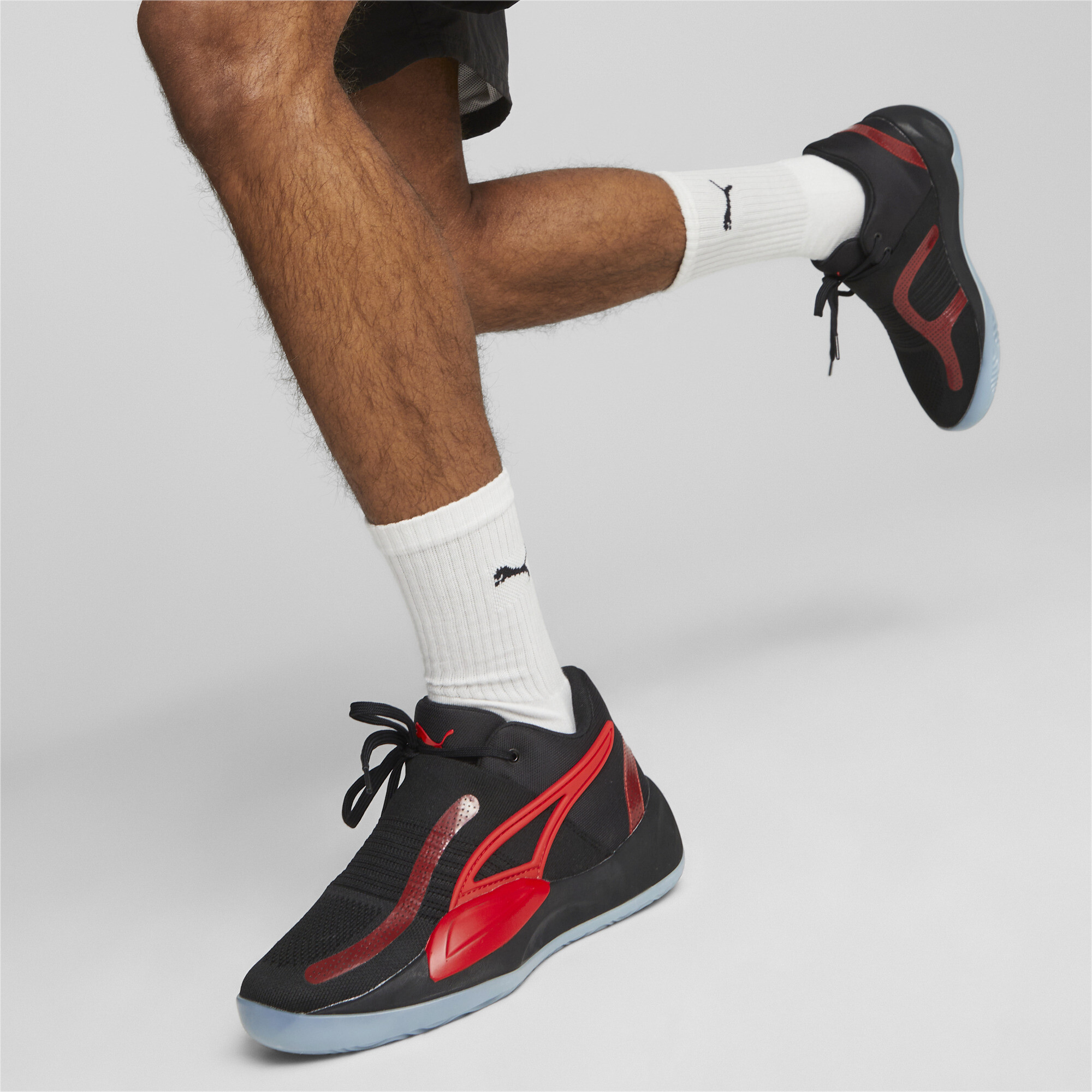 Men's Puma Rise NITRO Basketball Shoes, Black, Size 43, Shoes