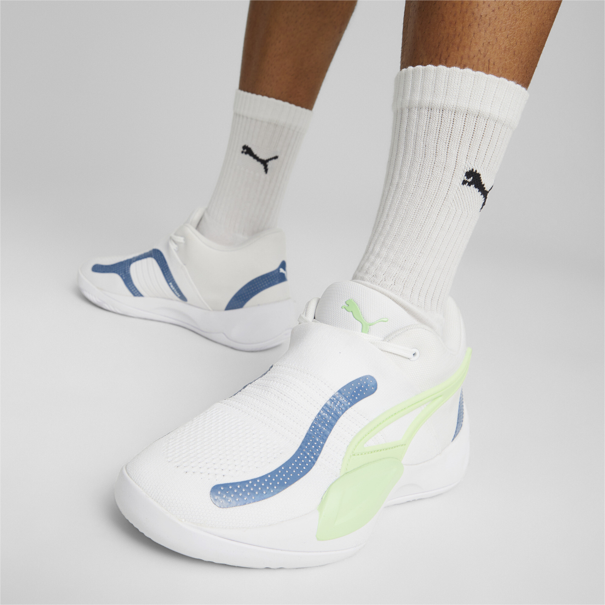 Men's Puma Rise NITRO Basketball Shoes, White, Size 42.5, Shoes