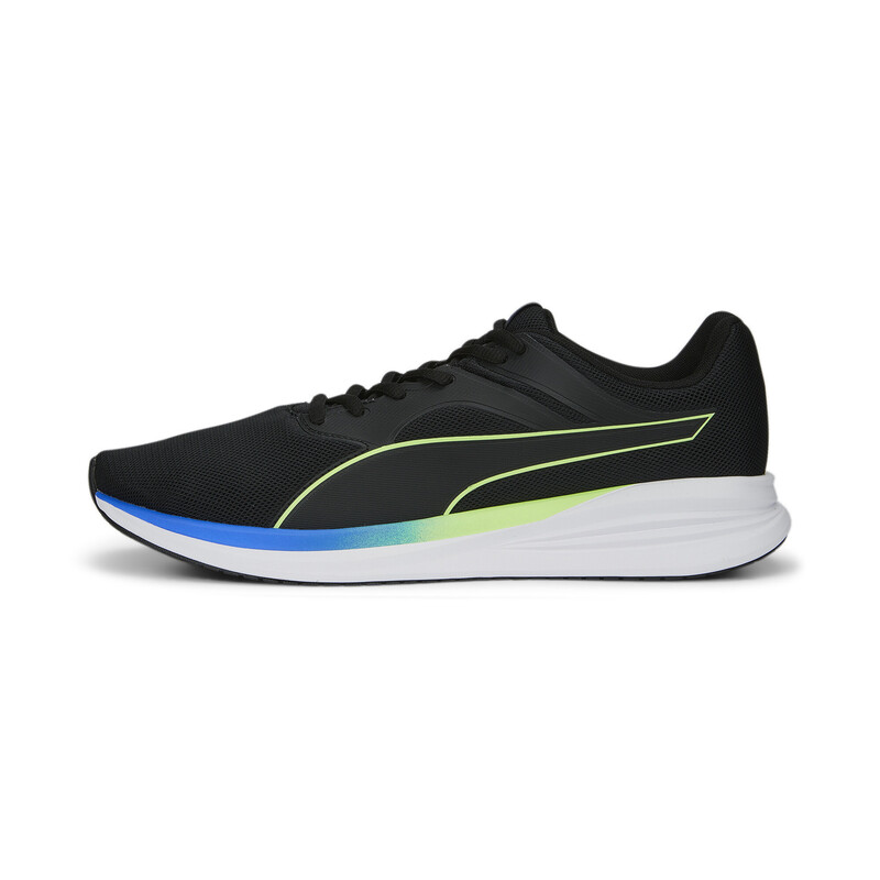 Kids PUMA Transport Unisex Running Shoes in Black Blue Yellow size 11